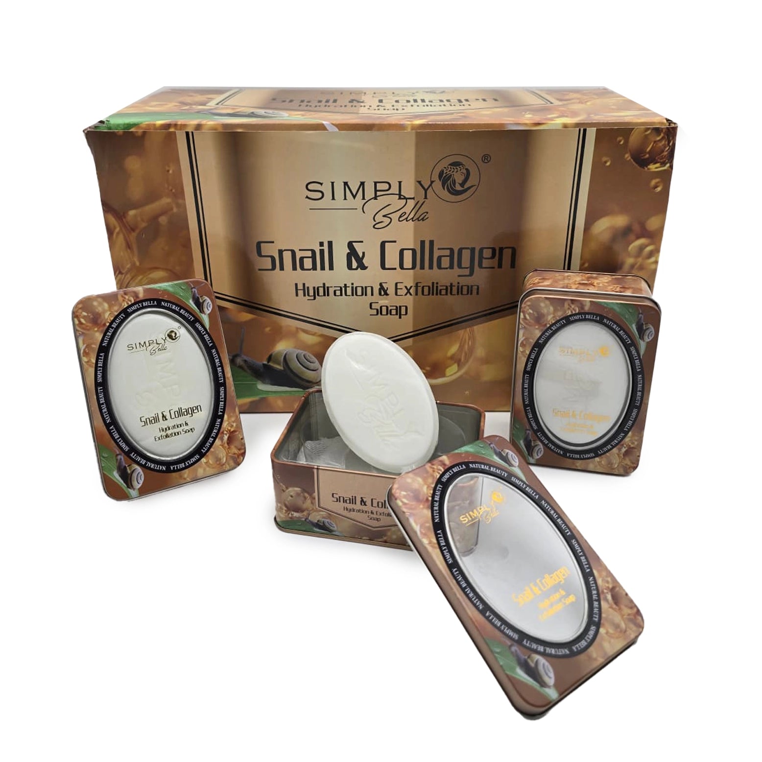 Simply Bella - Snail & Collagen Hydration & Exfoliation Soap
