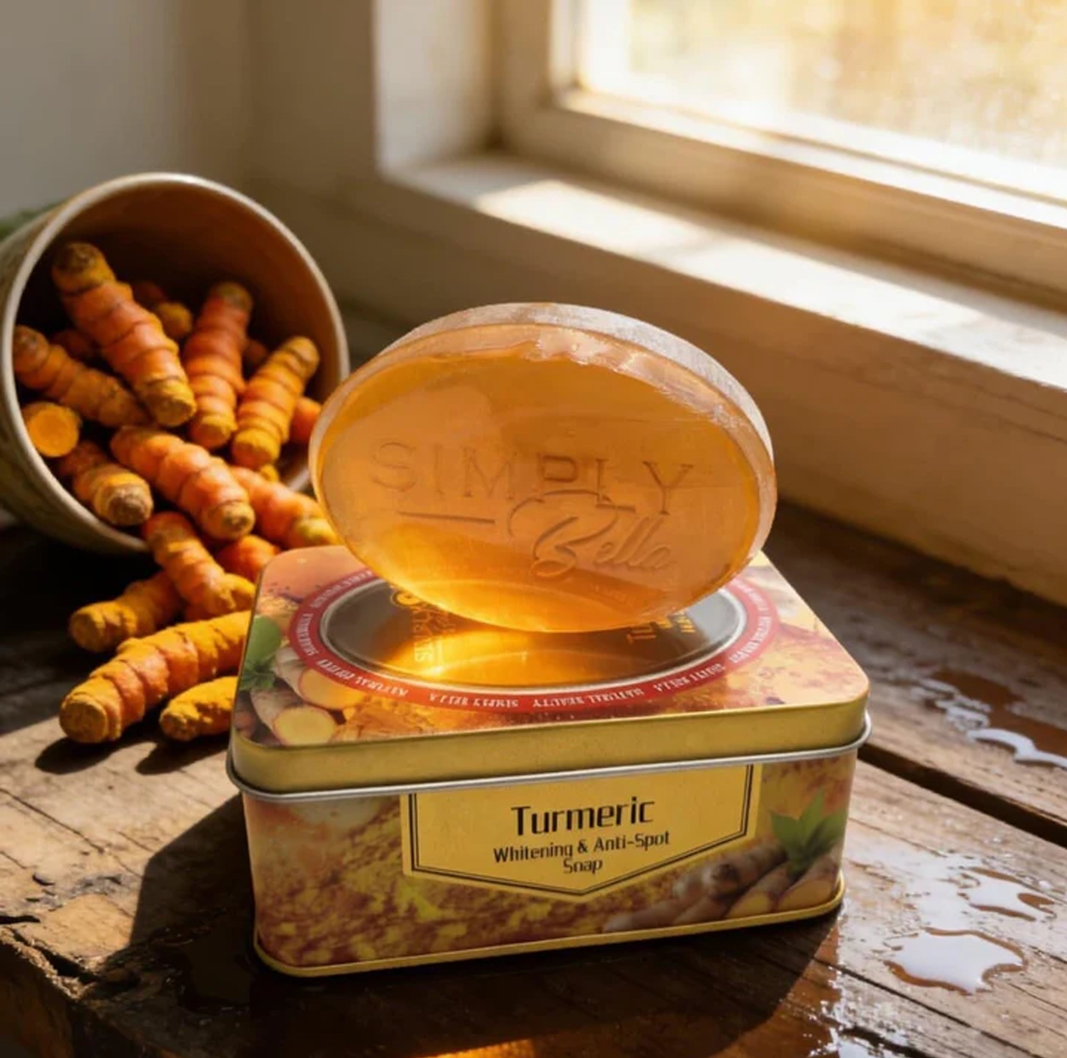 Simply Bella - Luxury Turmeric Cleansing Natural Soap With Tin Box (12 units)
