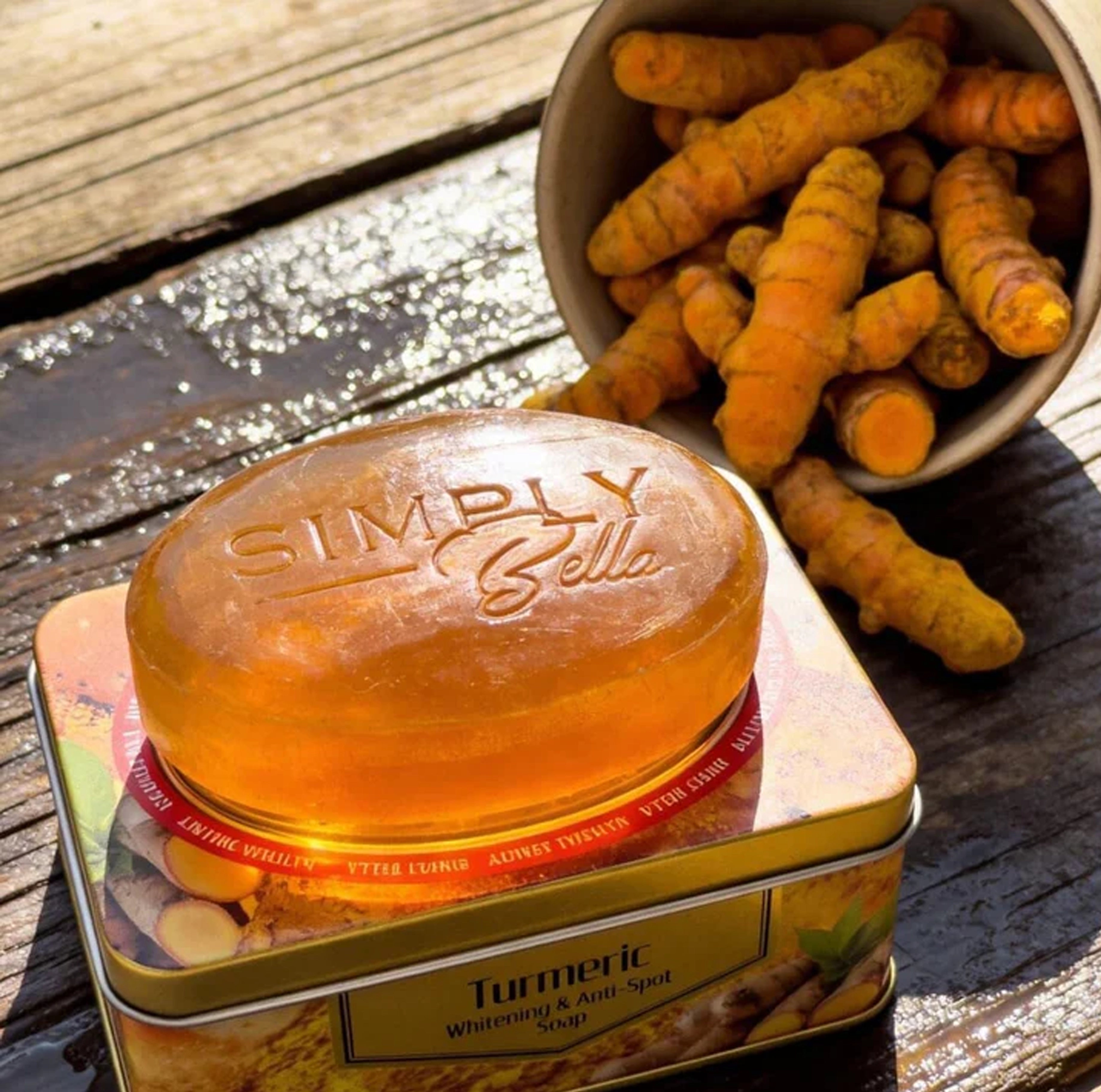 Simply Bella - Luxury Turmeric Cleansing Natural Soap With Tin Box (6 units)