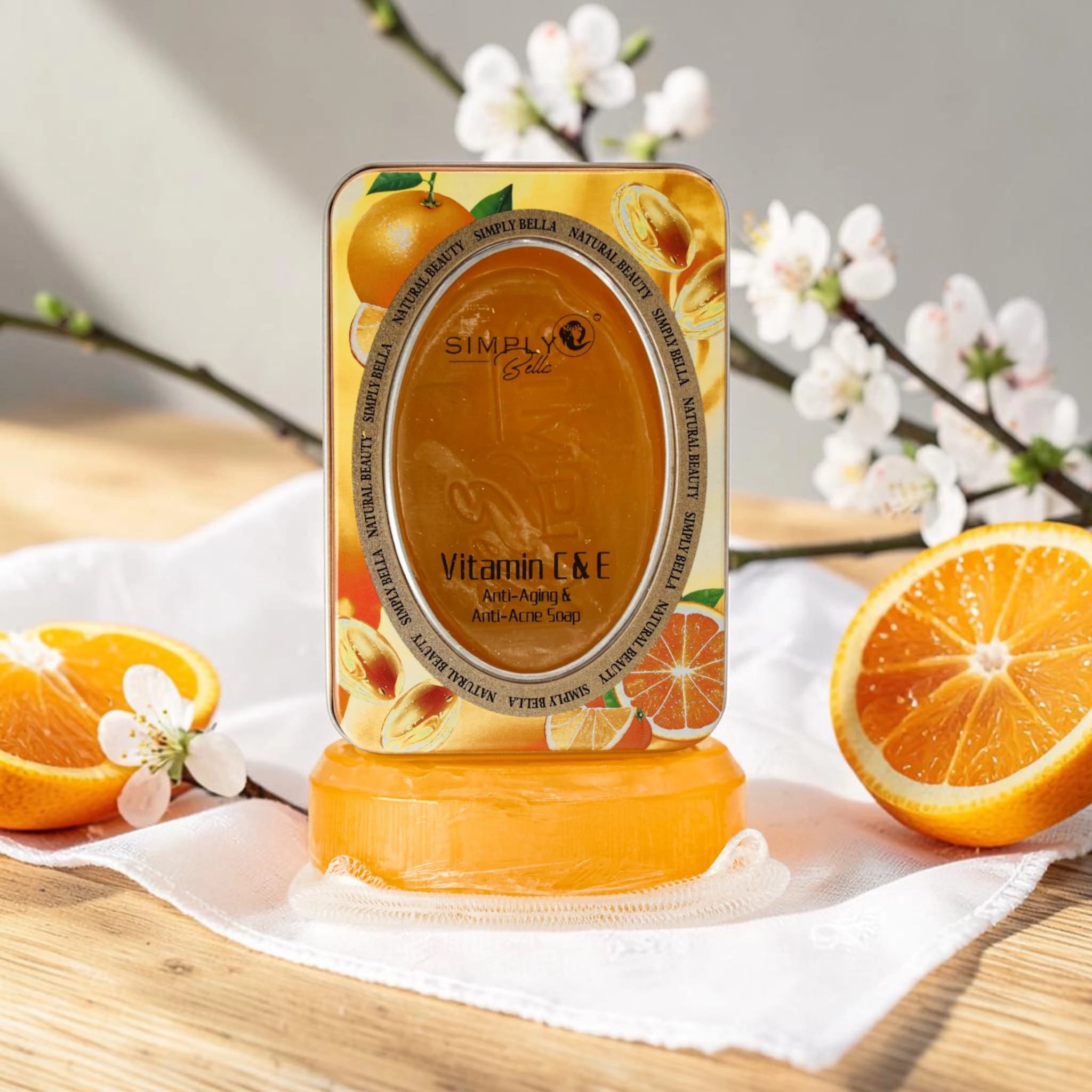 Simply Bella - Luxury Vitamin C & E Anti-Aging & Anti-Acne Soap with Gift Box