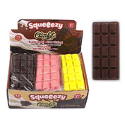 Squeeezy Chocolate Bar Slow-Rising Squishies (12 Pack) – Super Soft Realistic Candy Bar Fidget Toy Set for Kids & Adults (SP6)