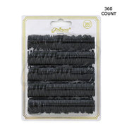 Black Elastic Hair Ties – Bulk Value Pack, Snag-Free No-Crease Ponytail Holders for All Hair Types (SRB-004BK)