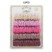 360-Count Mini Elastic Hair Ties – 5-Color Pink & Neutral Palette – No-Snag Rubber Bands for Braids, Ponytails, and Kids’ Styling (SRB-004S)