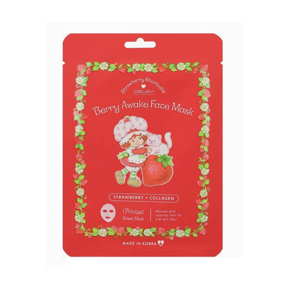 Celavi -  Strawberry Shortcake Strawberrry + Collagen Face Mask Pack