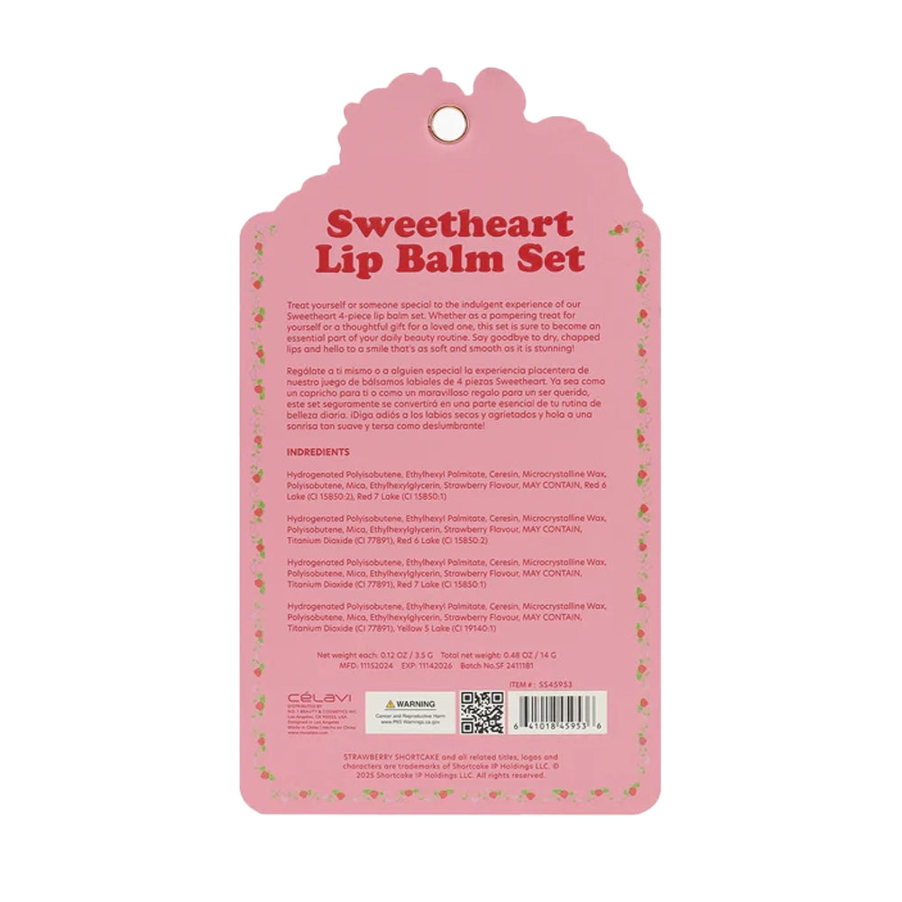 Celavi – Strawberry Shortcake Sweetheart Lip Balm Set
