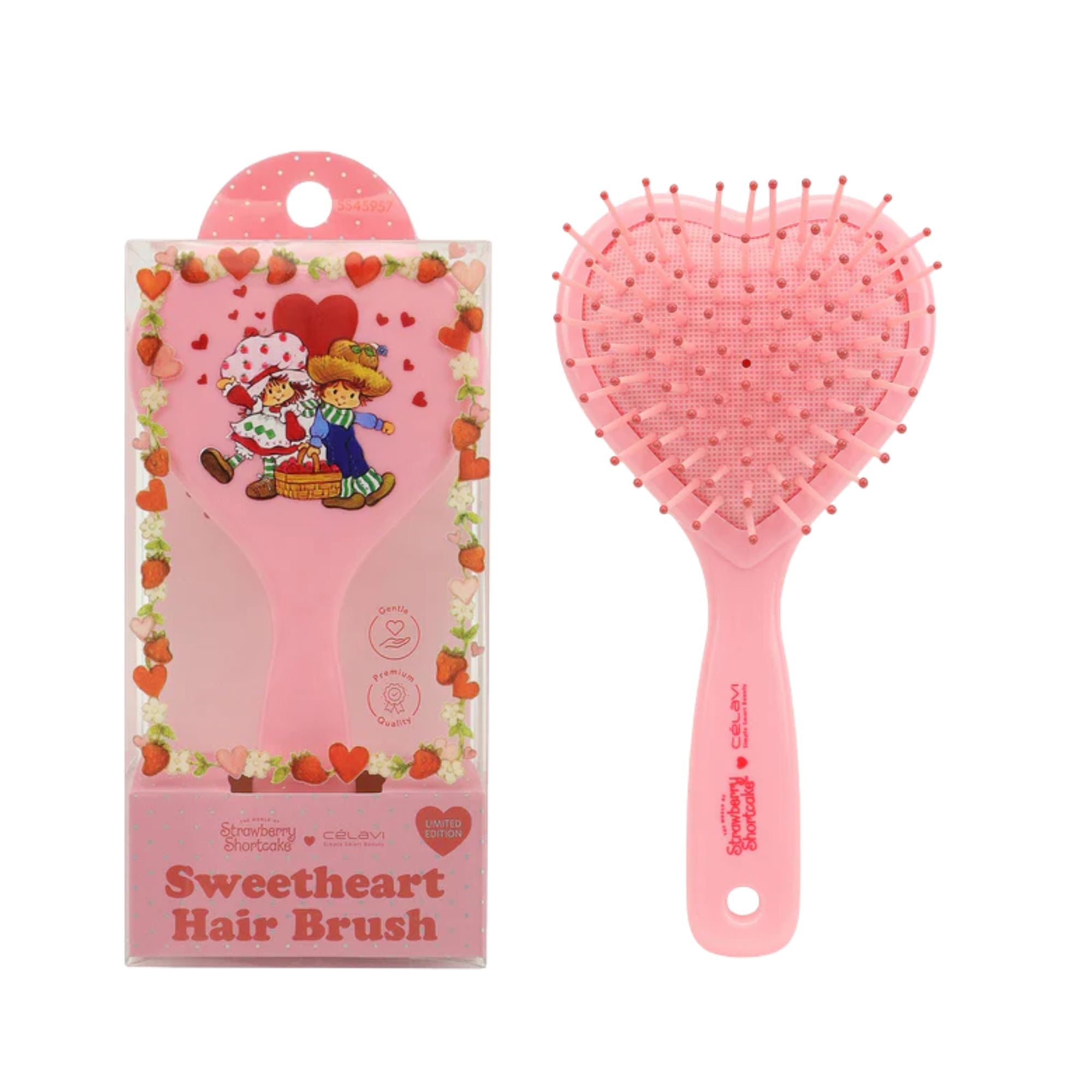 Celavi - Strawberry Shortcake 1pc Hair Brush (V-day)