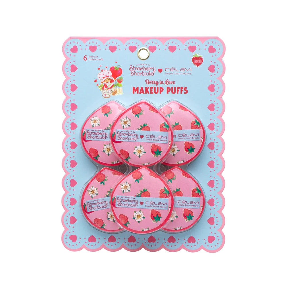 Celavi - Strawberry Shortcake V-day 6 Piece Makeup Puffs