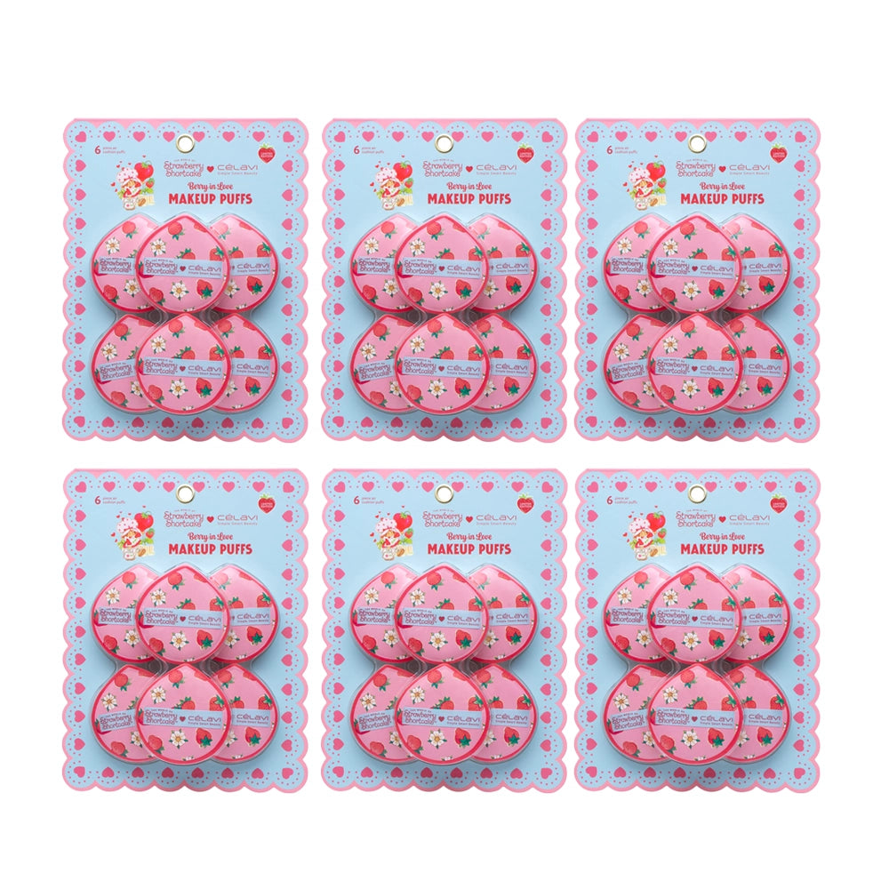 Celavi - Strawberry Shortcake V-day 6 Piece Makeup Puffs