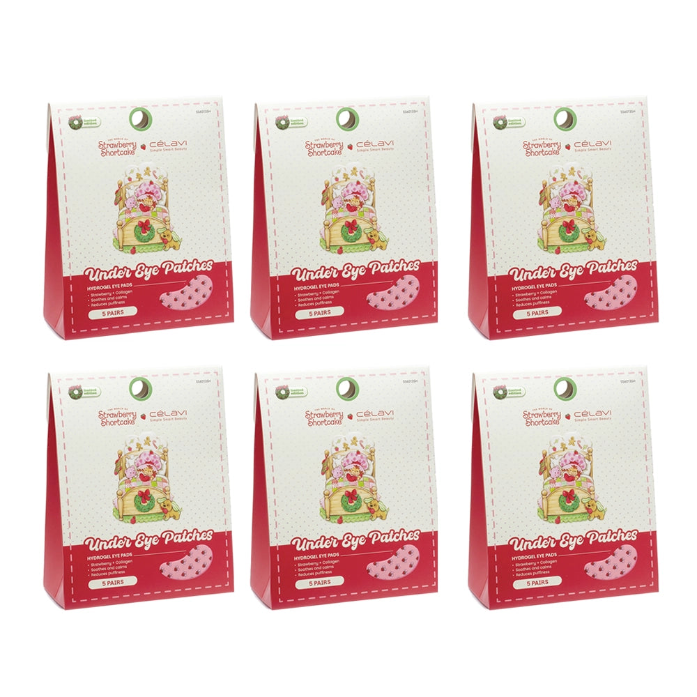 Celavi - Strawberry Shortcake Holiday 5 Pair Printed Under Eye Patches