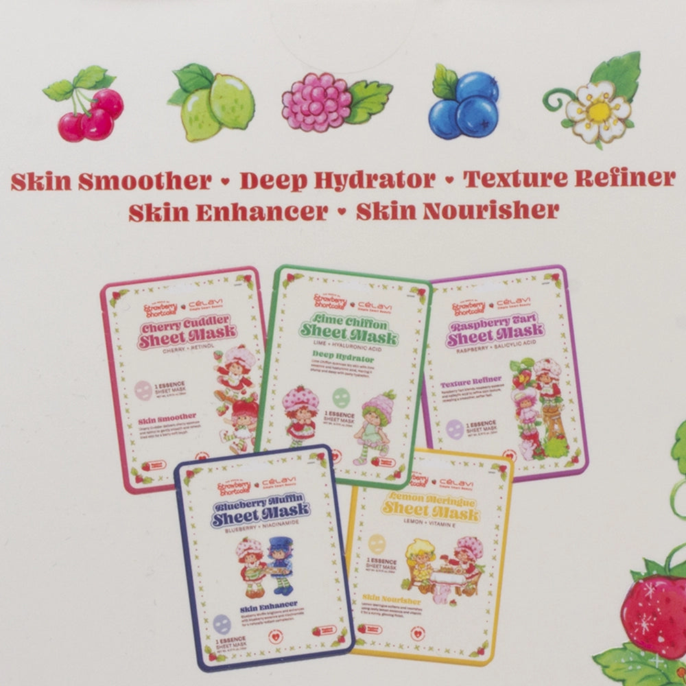Celavi - Strawberry Shortcake Strawberryland 5 Character Sheet Mask Pack Set