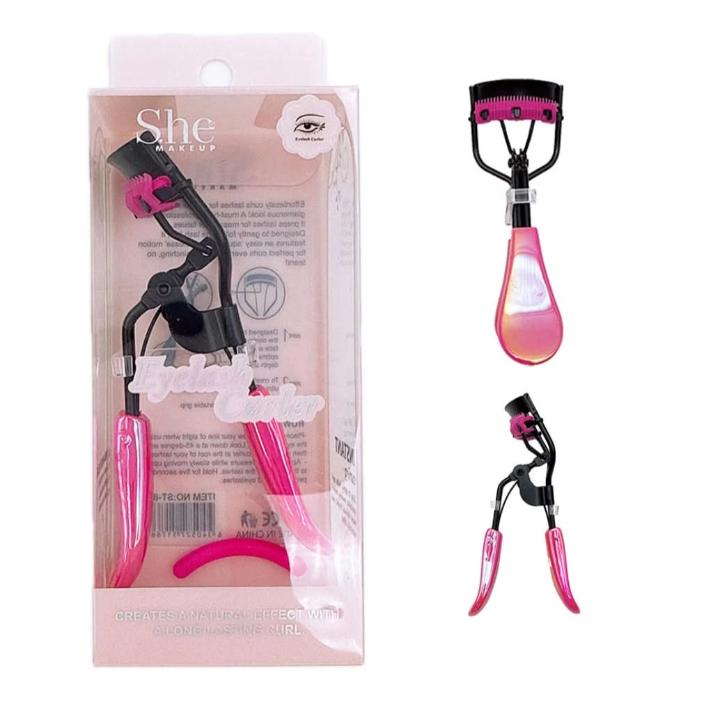S.HE Makeup Professional Eyelash Curler with Built-in Separator Comb (2-Pack) – Ergonomic Lash Lifter for Natural, Long-Lasting Curl
