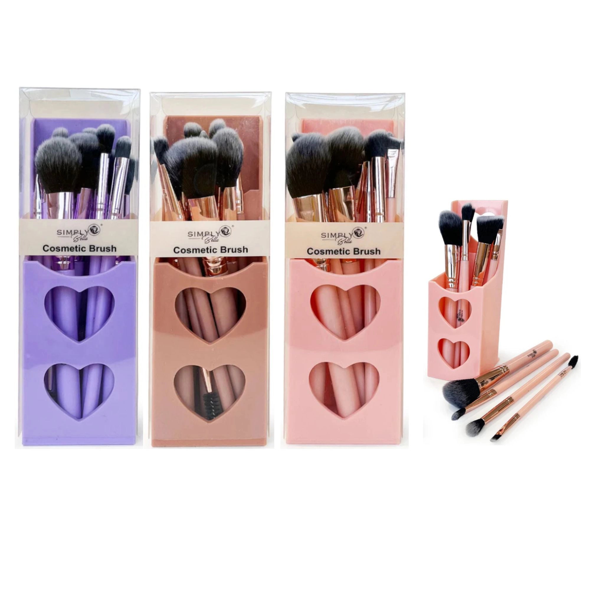 Simply Bella - Professional Makeup Brush Set - PINK, PURPLE, BROWN