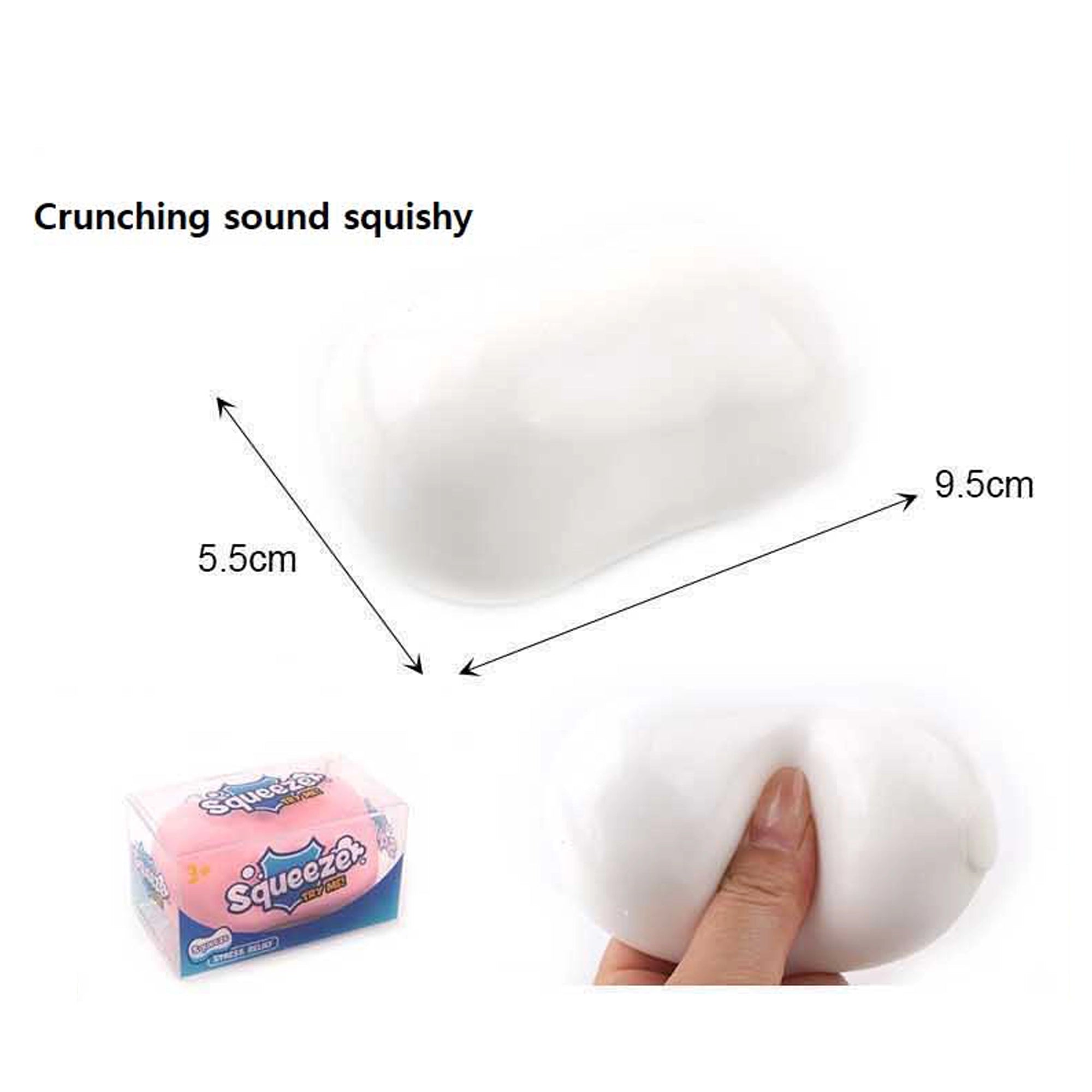 Crunching Sound Squeezer Stress Toy | ASMR Sensory Fidget Squishy (9.5cm x 5.5cm) (STY24)