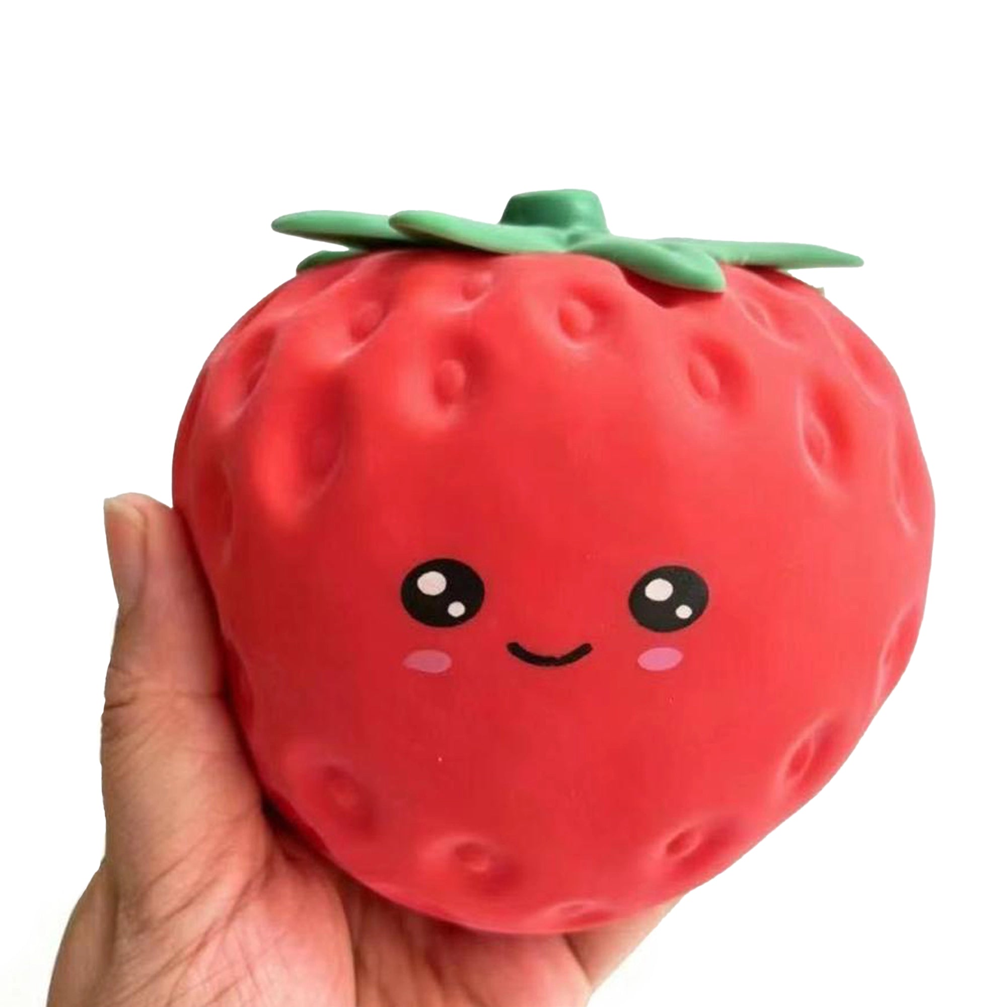 SquishyBerry Super Soft Strawberry Squishy Toy – Stretchy Stress Relief & Sensory Fidget Toy for Kids (Ages 3+) & Adults