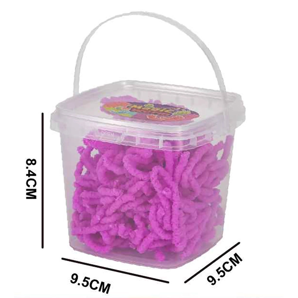 Colorful Magic Noodle Clay in Handle Buckets (12 Pack Bulk) | Multi-Color Stretchy Noodle Slime Fidget Toy Set (T002)