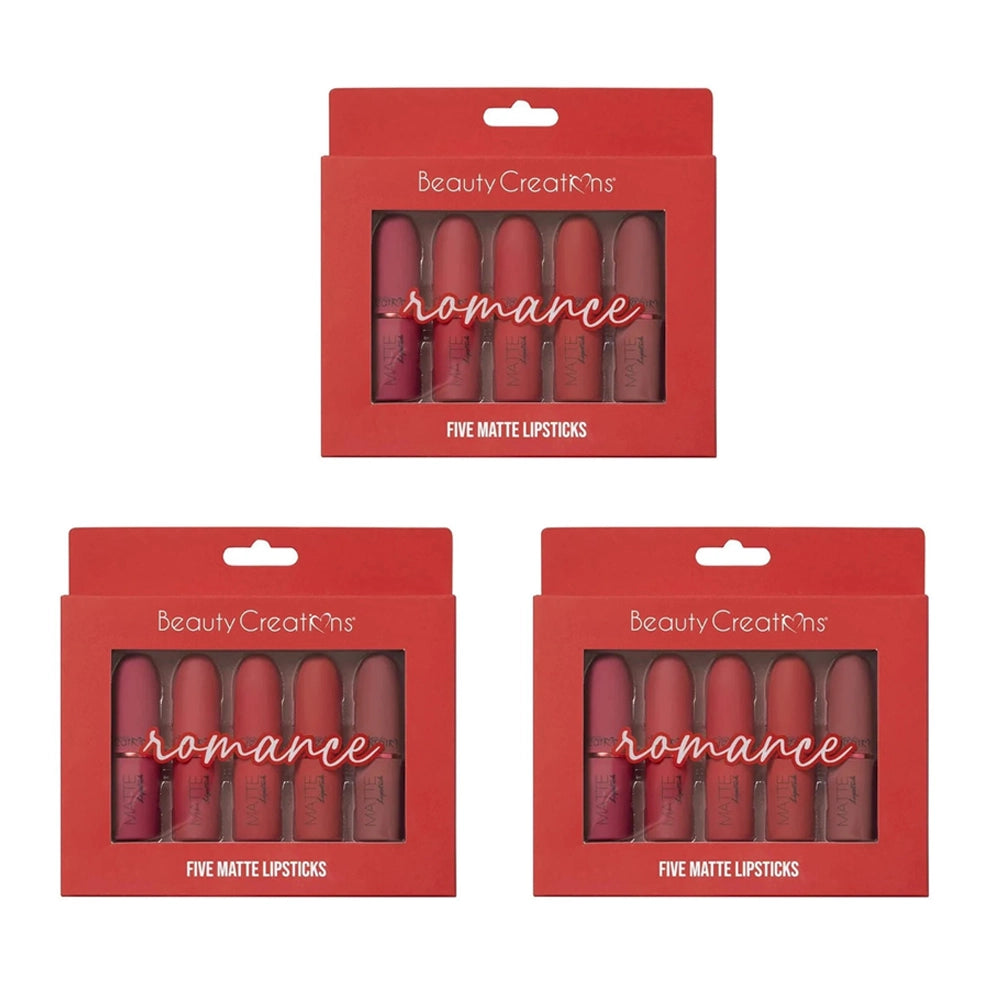 Beauty Creation - Romance Five Piece Matte Lipstick Set
