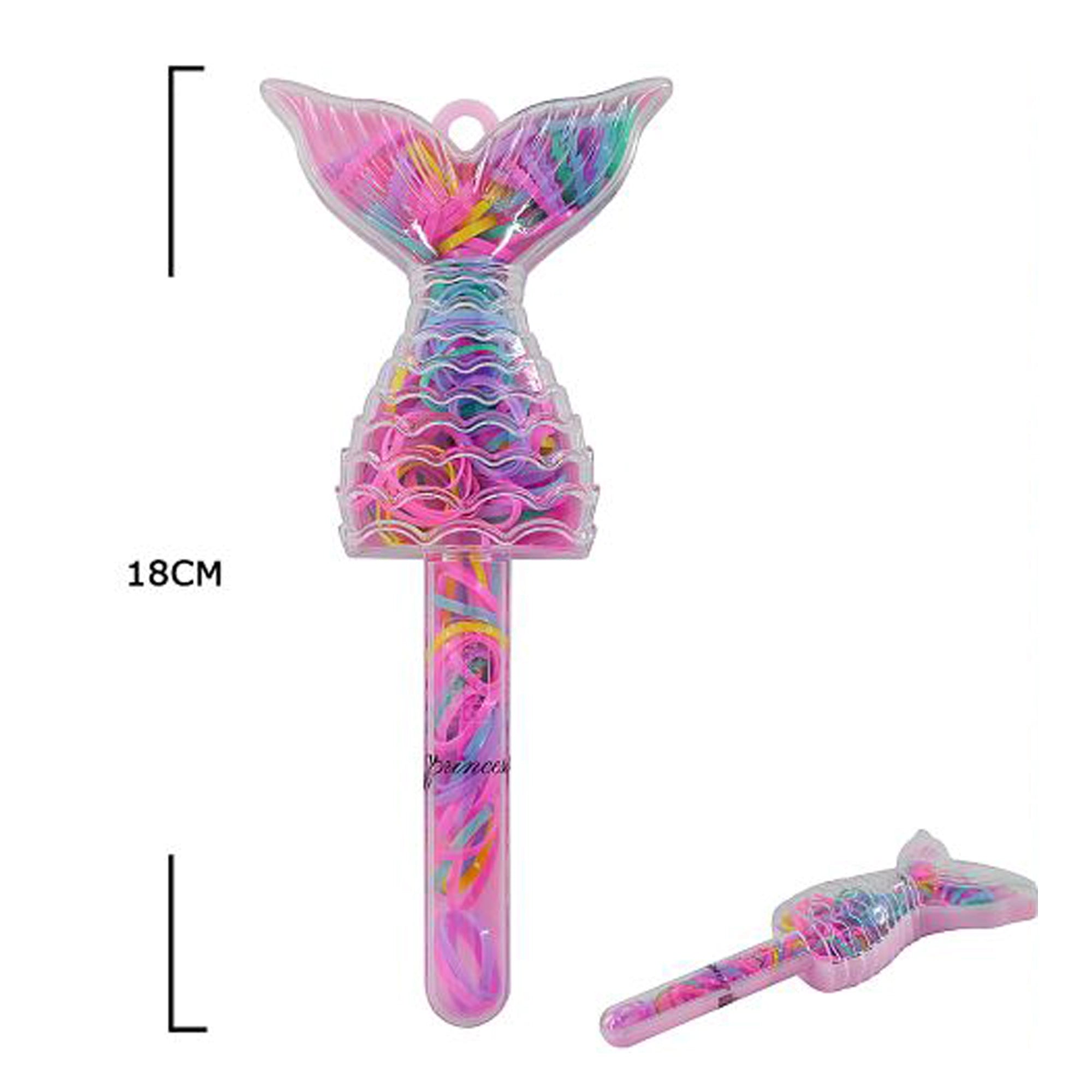 Mermaid Tail Hair Elastic Set - Colorful Rubber Band Styling Kit (TK-1036M)