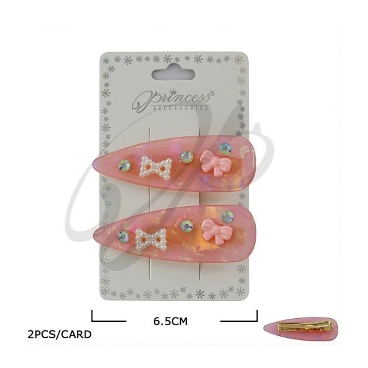 Princess Accessories Iridescent Resin Hair Clips (TK-1043M)