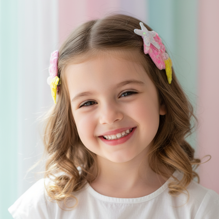 Here is an SEO-optimized product listing designed for e-commerce platforms like Amazon, Etsy, Shopify, or eBay:  Sparkly Sequin Fish Hair Clips Set for Kids & Girls (2-Piece Pack) (TK-1100M)