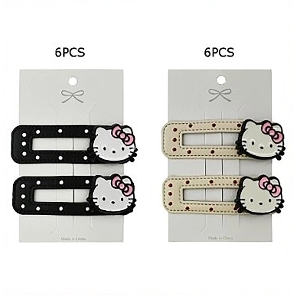 Cute Cartoon Cat Rectangular Hair Clips – Set of 2 Snap Barrettes (TK-1105K)