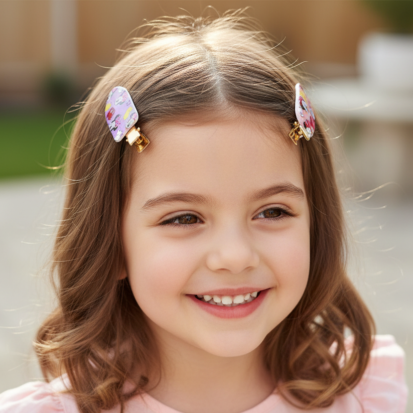Creaseless Hair Clips for Makeup Application (4-Pack) – 6cm No-Bend Seamless Hair Pins, Flat Alligator Styling Clips (TK-1127M)