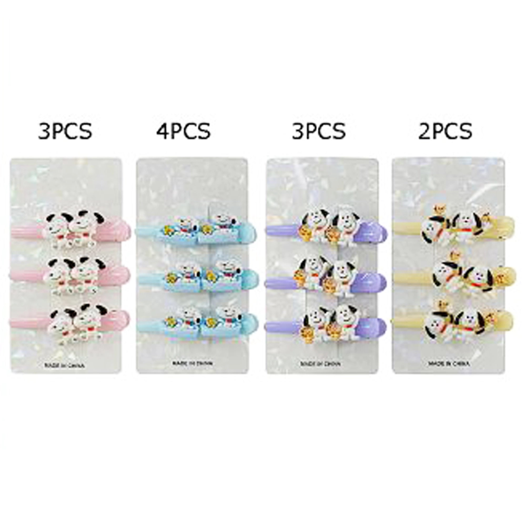 Cartoon Dog Alligator Hair Clips Set – 3-Pack Cute Pink Hair Barrettes for Girls, Teens, and Women, No-Slip Kawaii Hair Accessories, 8cm (TK-1132SN)