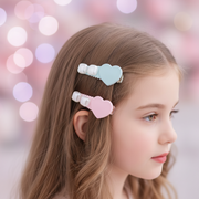 4-Pack Pastel Heart Hair Clips for Girls – Cute Pearl Accent Alligator Hair Slides, Colorful Toddler Hair Barrettes, Kawaii Kids Hair Accessories Set (TK-1139S)