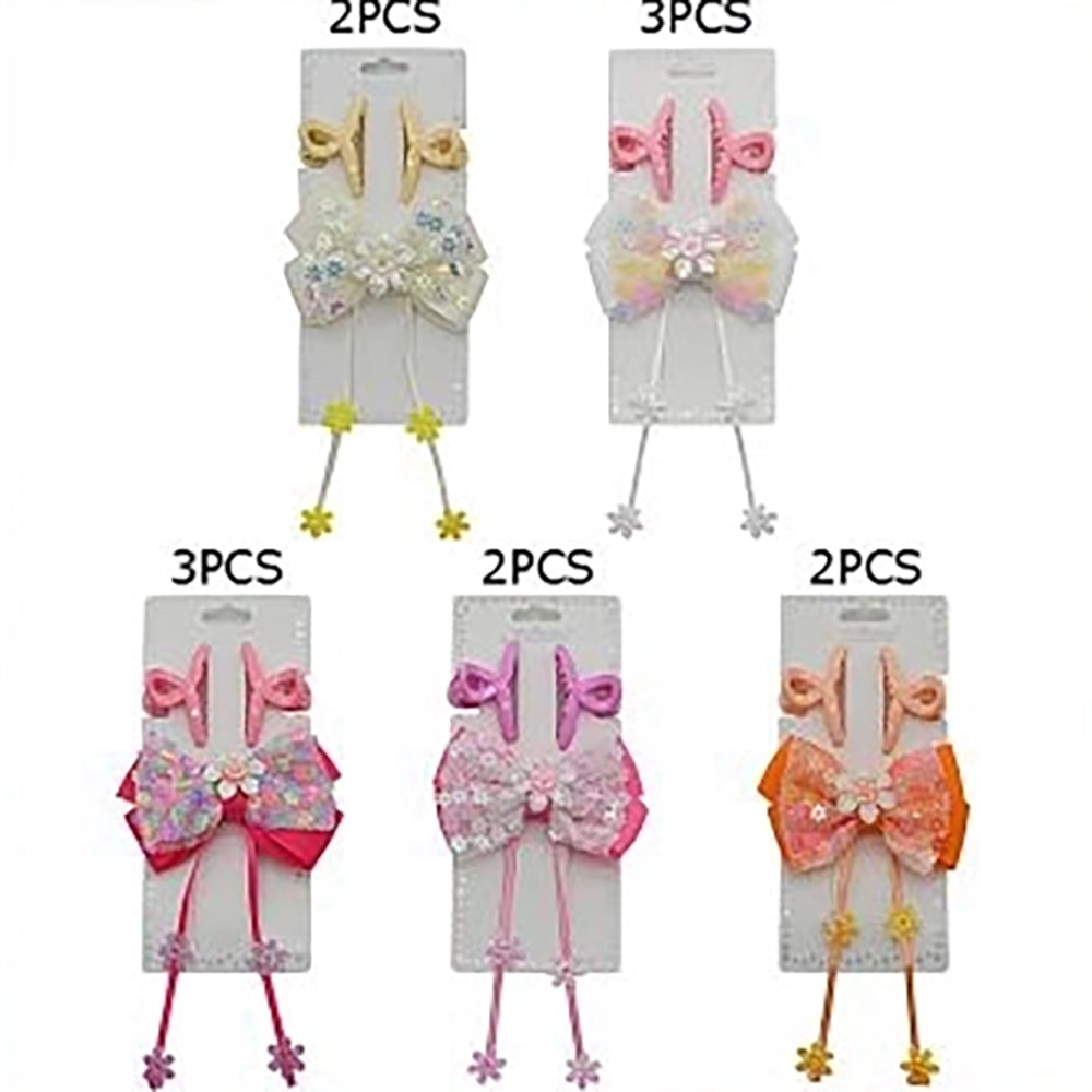 Pastel Floral Alligator Hair Clips with Long Flower Streamers – Aesthetic Ribbon Bow Hairpins and Mini Hair Claws Set for Toddlers, Kids, and Teens (TK-1145S)