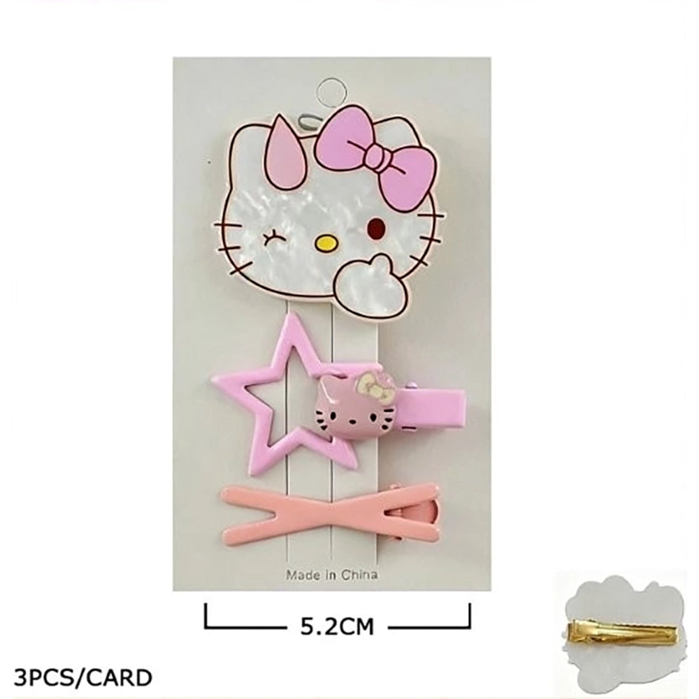Cute Character Hair Clip Set – 3-Piece Pastel Accessory Bundle for Kids & Teens (TK-1149S)