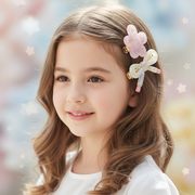 Cute Pastel Fruit & Flower Hair Clips for Girls – Kawaii Bow Hair Barrettes, 3PCS/Card (TK-1237S)