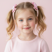 Cute Cat Glitter Bow Hair Clips for Girls – Sparkle Character Hair Barrettes, 2PCS/Card (TK-1251S)