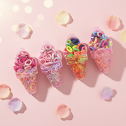 Ice Cream Hair Accessories Set – 13cm Cute Hair Ties and Elastic Bands Styling Kit for Girls, Toddlers, and Children (TK-790M)