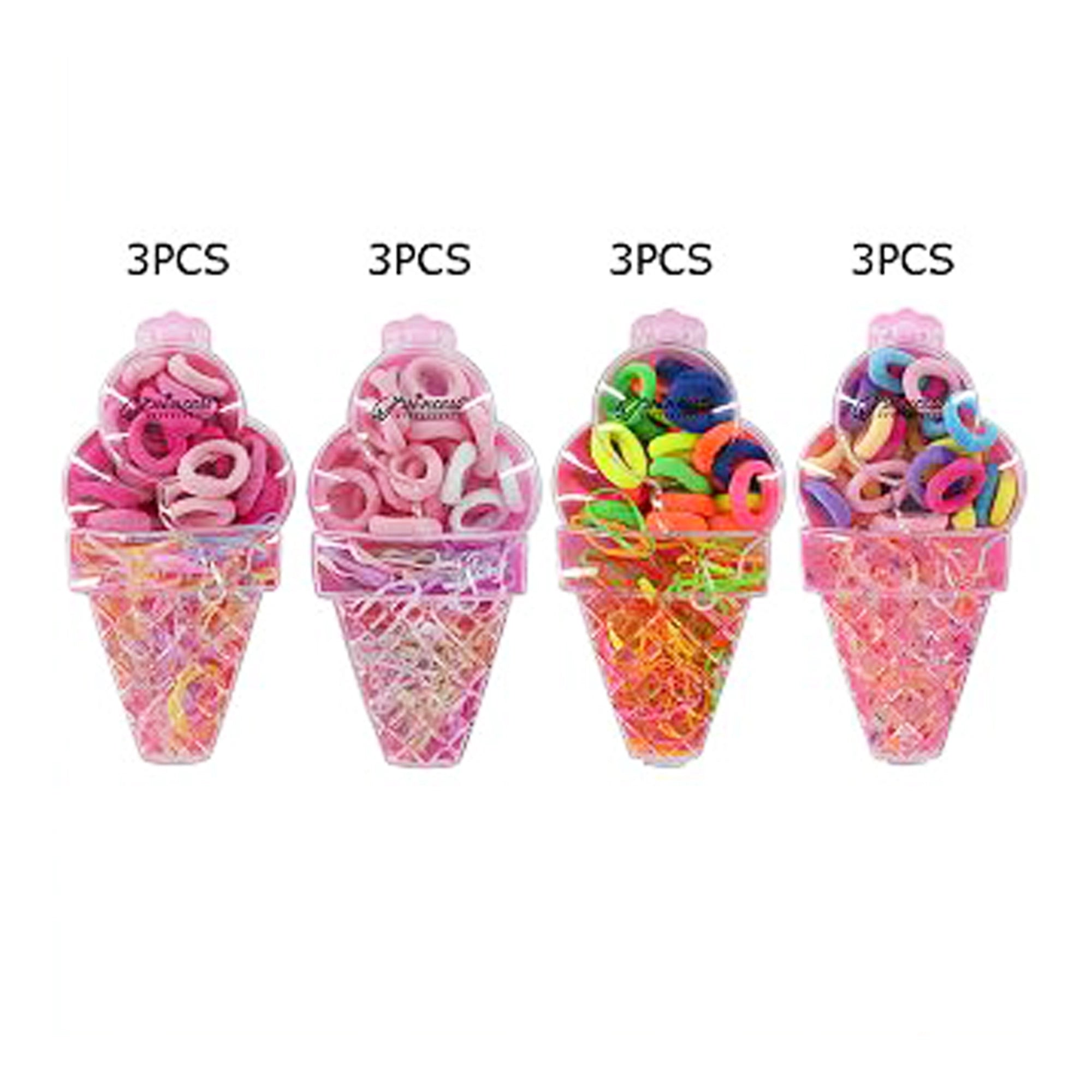 Ice Cream Hair Accessories Set – 13cm Cute Hair Ties and Elastic Bands Styling Kit for Girls, Toddlers, and Children (TK-790M)