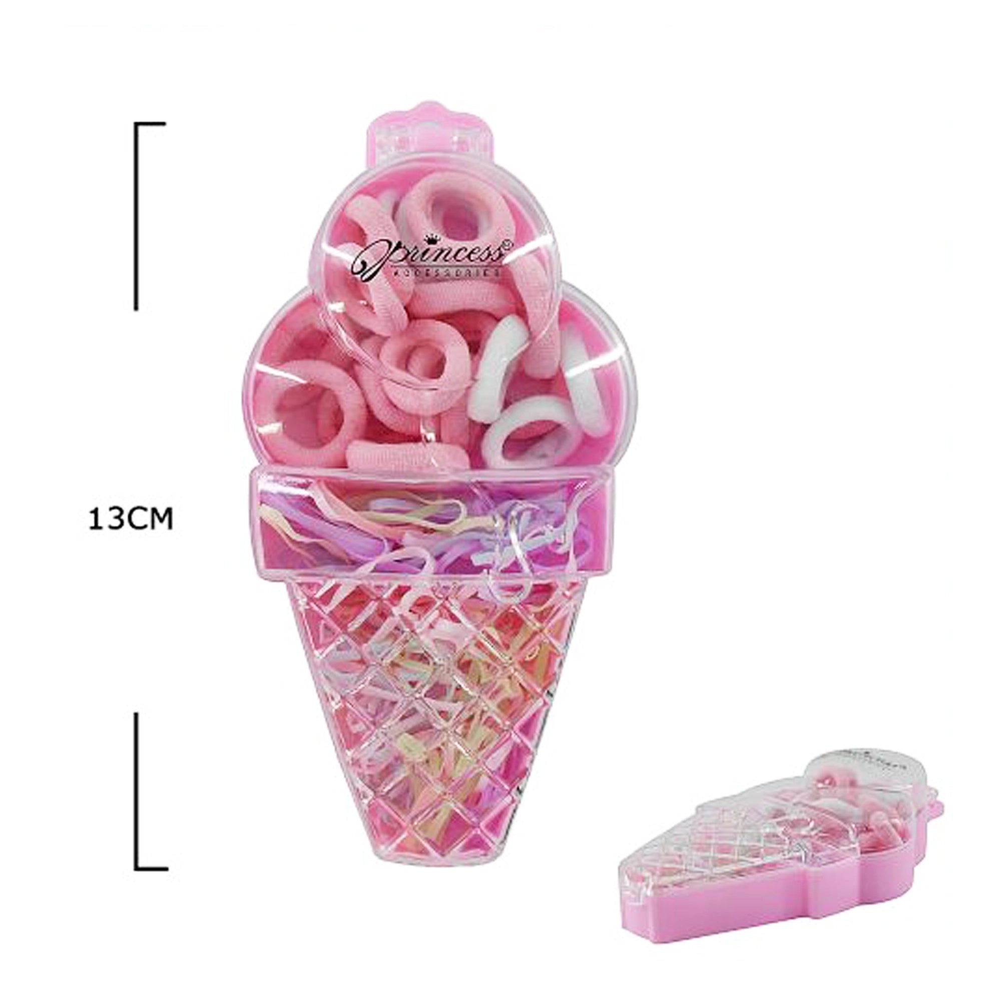 Ice Cream Hair Accessories Set – 13cm Cute Hair Ties and Elastic Bands Styling Kit for Girls, Toddlers, and Children (TK-790M)