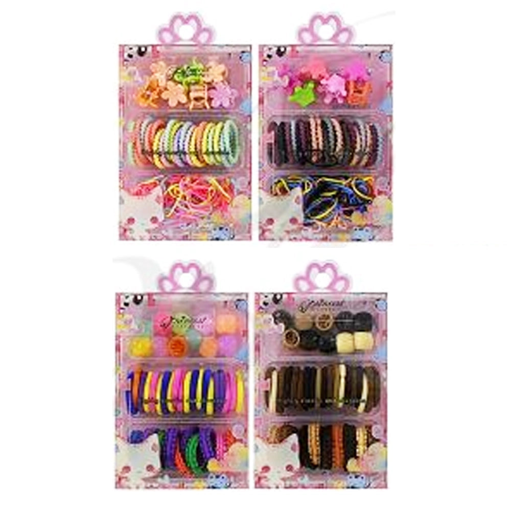 Kids Hair Accessory Set - 3-in-1 Princess Styling Kit with Mini Flower Claw Clips (TK-973M)