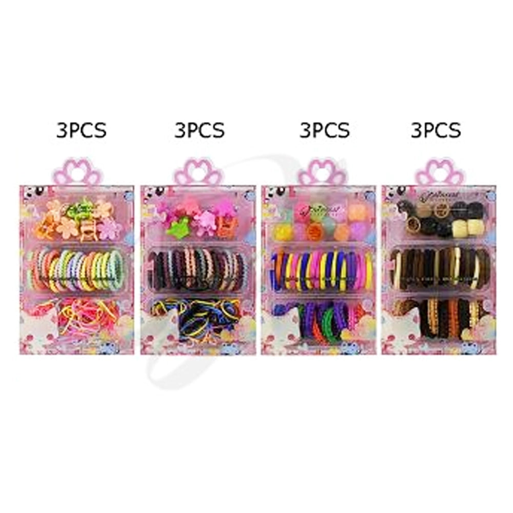 Kids Hair Accessory Set - 3-in-1 Princess Styling Kit with Mini Flower Claw Clips (TK-973M)