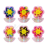 Smiley Flower Hair Tie Set – Colorful Elastic Bands with Storage Case (TK-976M)