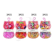 Princess Accessories 3-Piece Kids Hair Set – Cat-Shaped Travel Case with Elastic Rubber Bands (TK-981M)