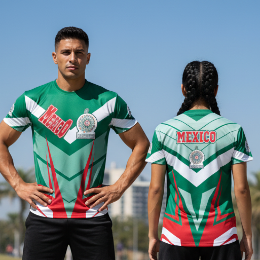 Viva México: Men's Patriotic All-Over Print Graphic T-Shirt | National Team Design Soccer Shirt - Wholesale 6pc Pack (M-2XL)