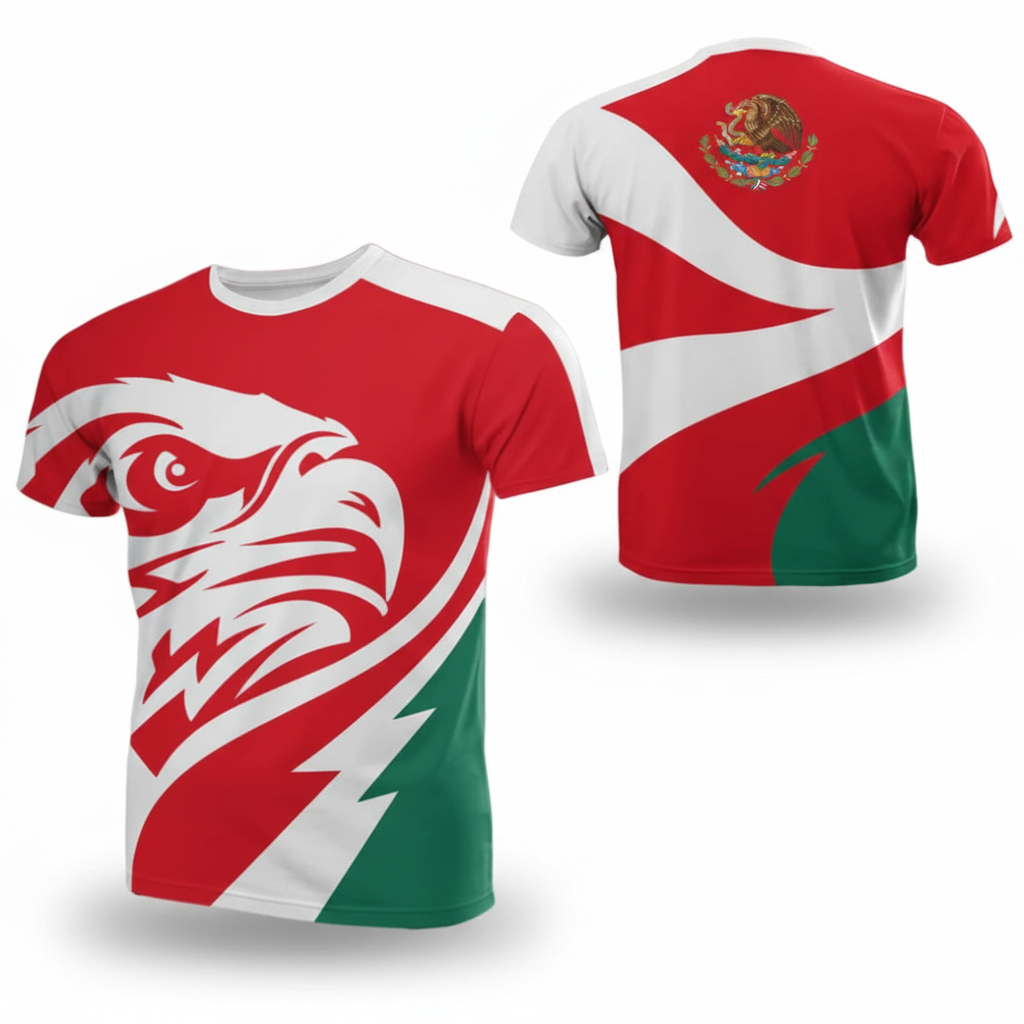 Eagle Pride Mexico Patriot Performance T-Shirt | National Team Design Soccer Shirt - Wholesale 6pc Pack (S-XL)