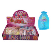 12-Piece Squeeze Fruit Bottle Stress Reliever Set – Glitter Water Beads Squeeze Toys, 10cm Sensory Fidgets for Kids & Adults (TY-0057)