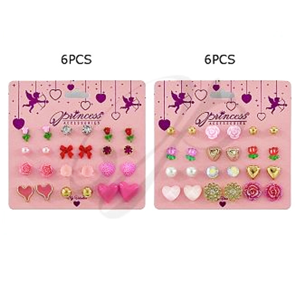Valentine’s Day Stud Earring Set (12-Pairs) (VEF20043)