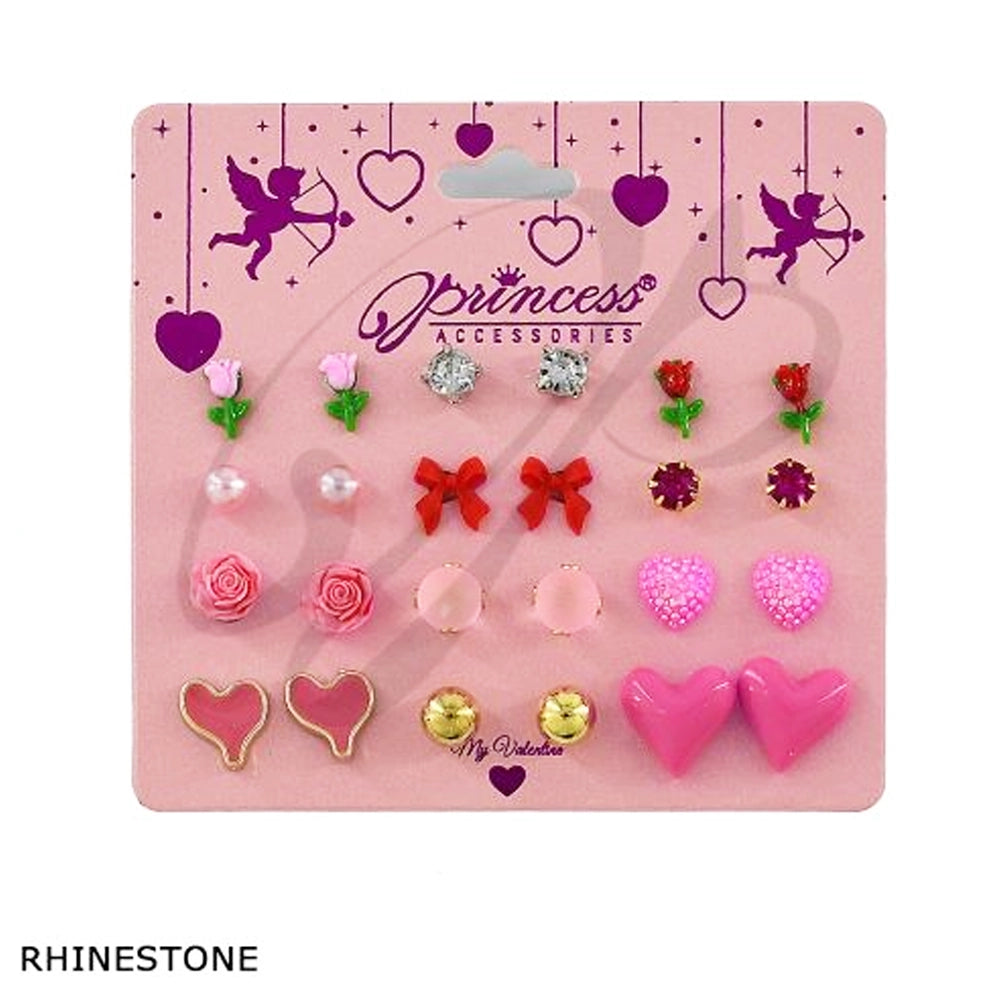 Valentine’s Day Stud Earring Set (12-Pairs) (VEF20043)