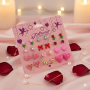 Valentine’s Day Stud Earring Set (12-Pairs) (VEF20043)