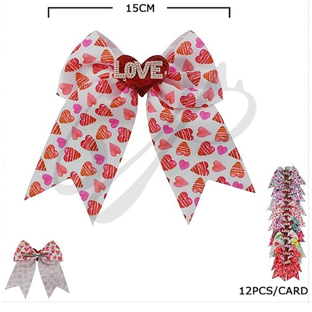 15cm (6-inch) Large Valentine’s Day JoJo-Style Hair Bow (VHC-6020)