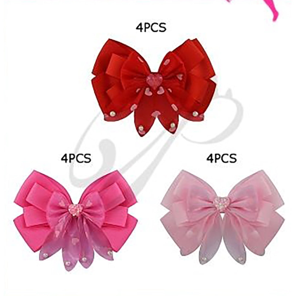 15cm Oversized Red Heart Hair Bow (VHC-6023)