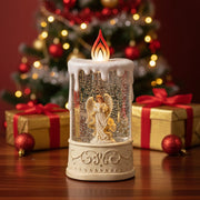 2pc/Box Unique Candle-Shaped LED Snow Water Lantern - Angel Scene