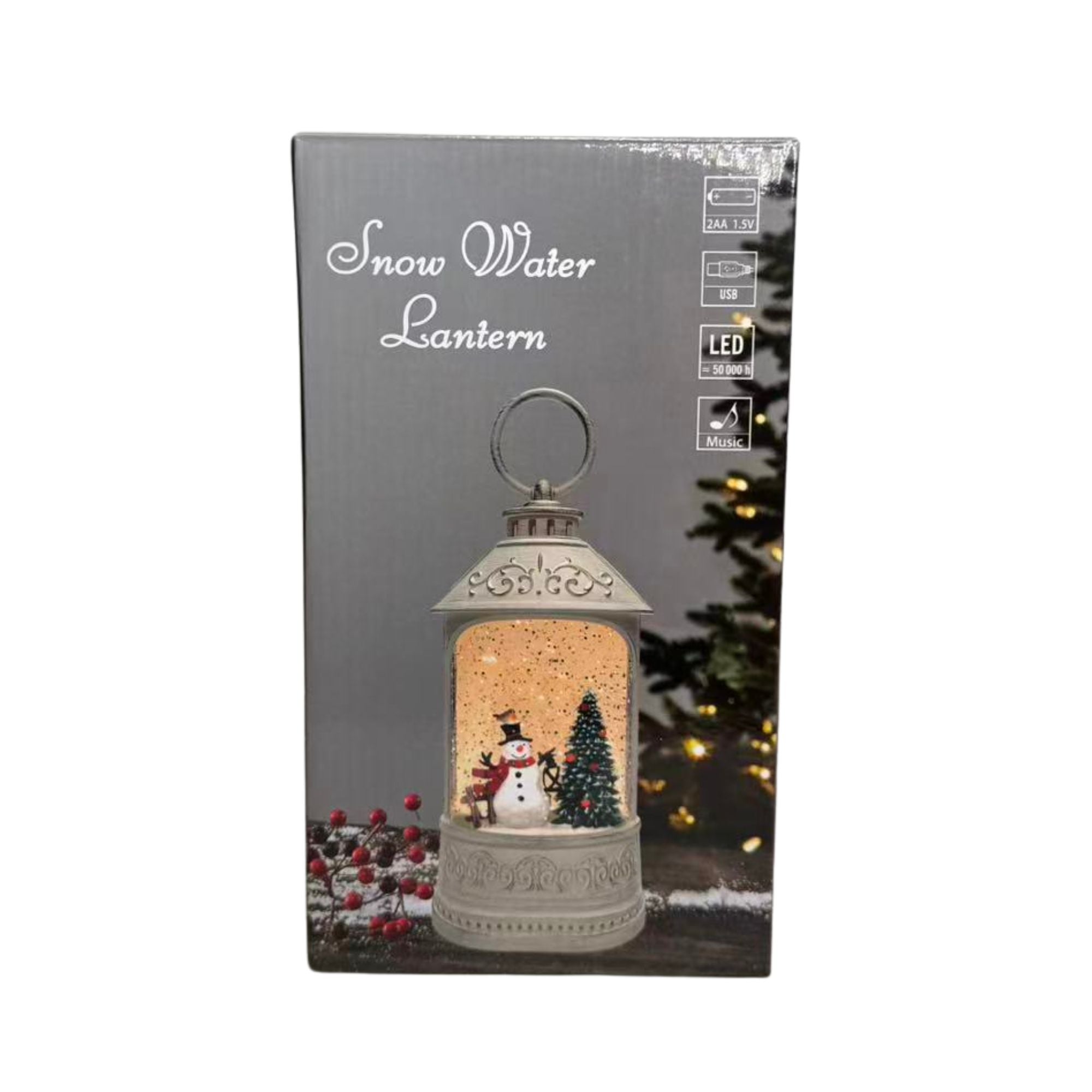 2pc/Box Illuminate Your Holidays! Vintage-Style Angel Lighted Water Lantern with Swirling Glitter
