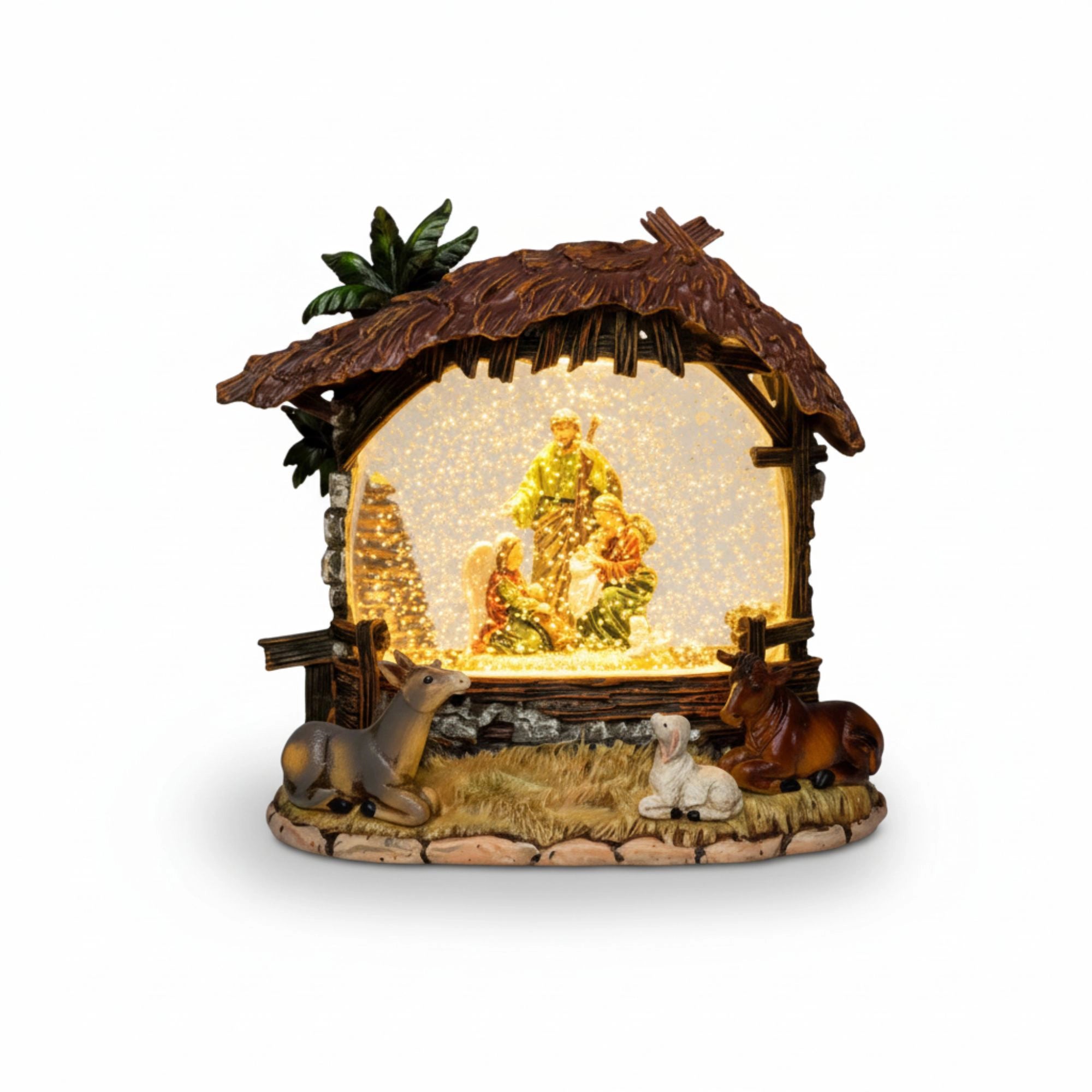 2pc/Box Lighted Nativity Water Lantern: Holy Family Christmas Decoration