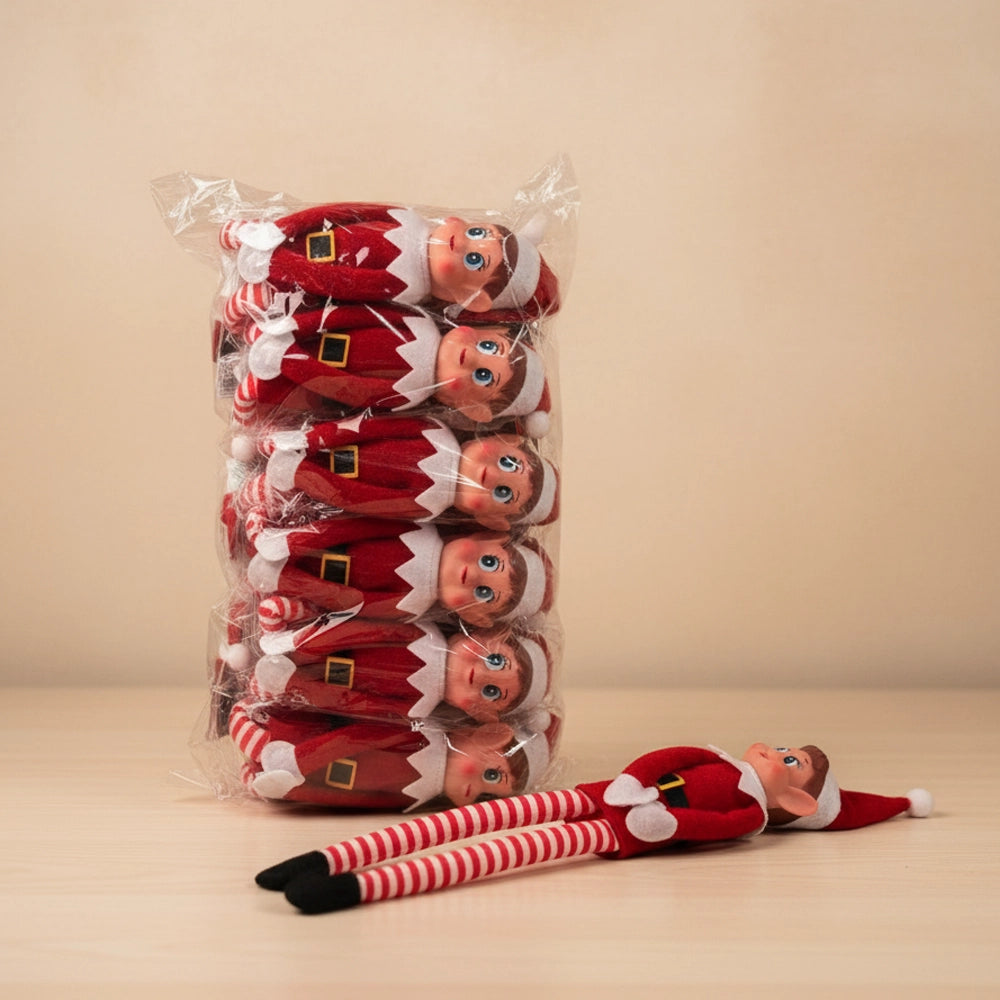 Holiday Ornament 14" Christmas Elf Plush Set – Classic Shelf Elves